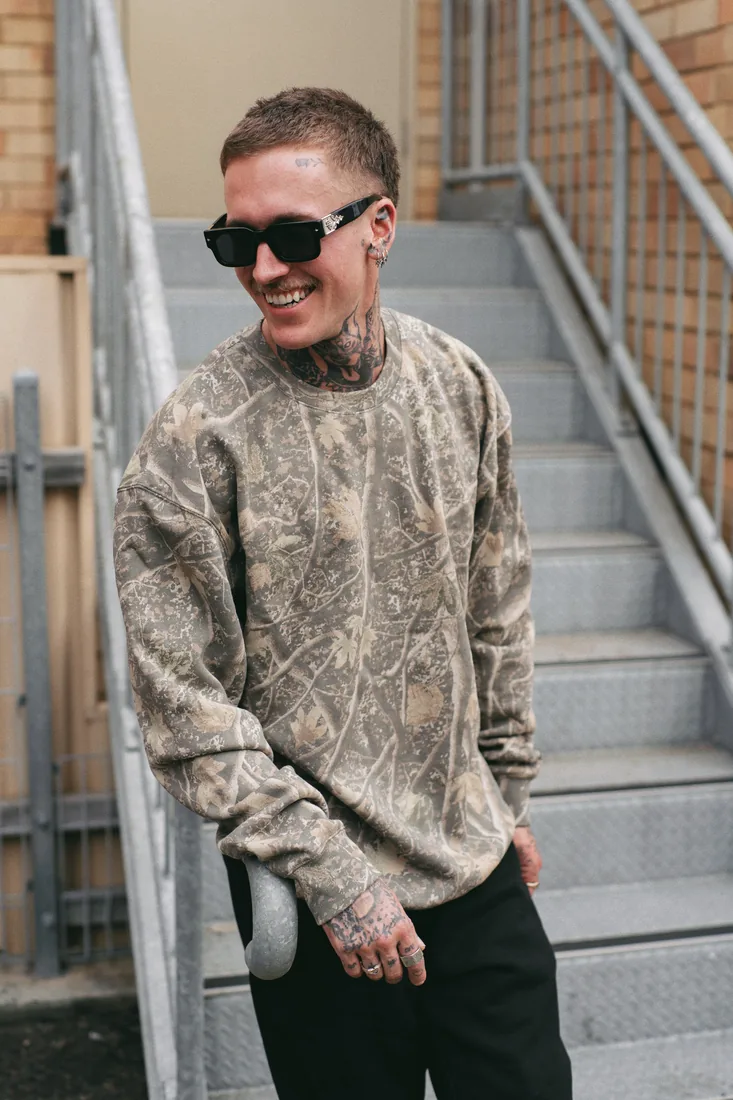 Crewneck sweatshirt in Deadwood Camo